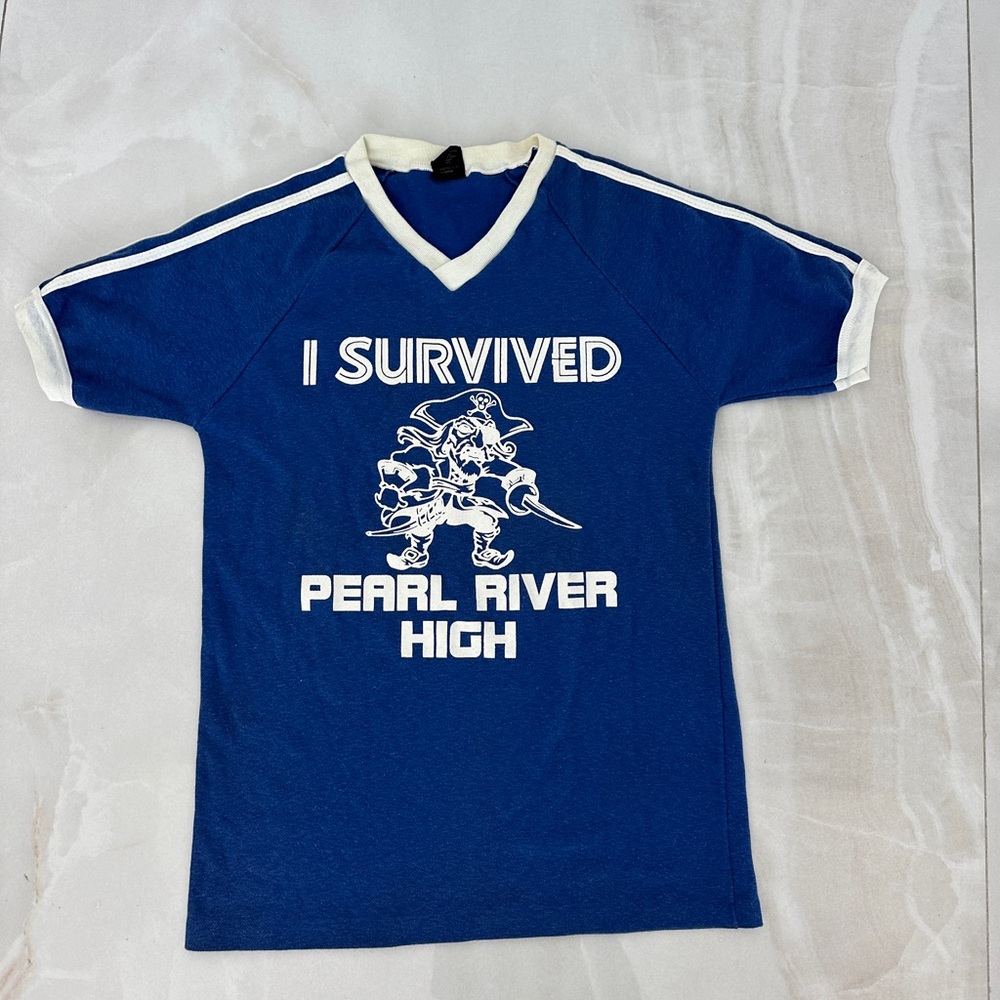 Vintage 1982 “I survived Pearl River High” Tee Pearl River High School Pirates